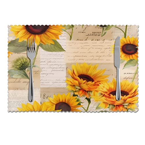 Sunflowers on Postcards Newspaper