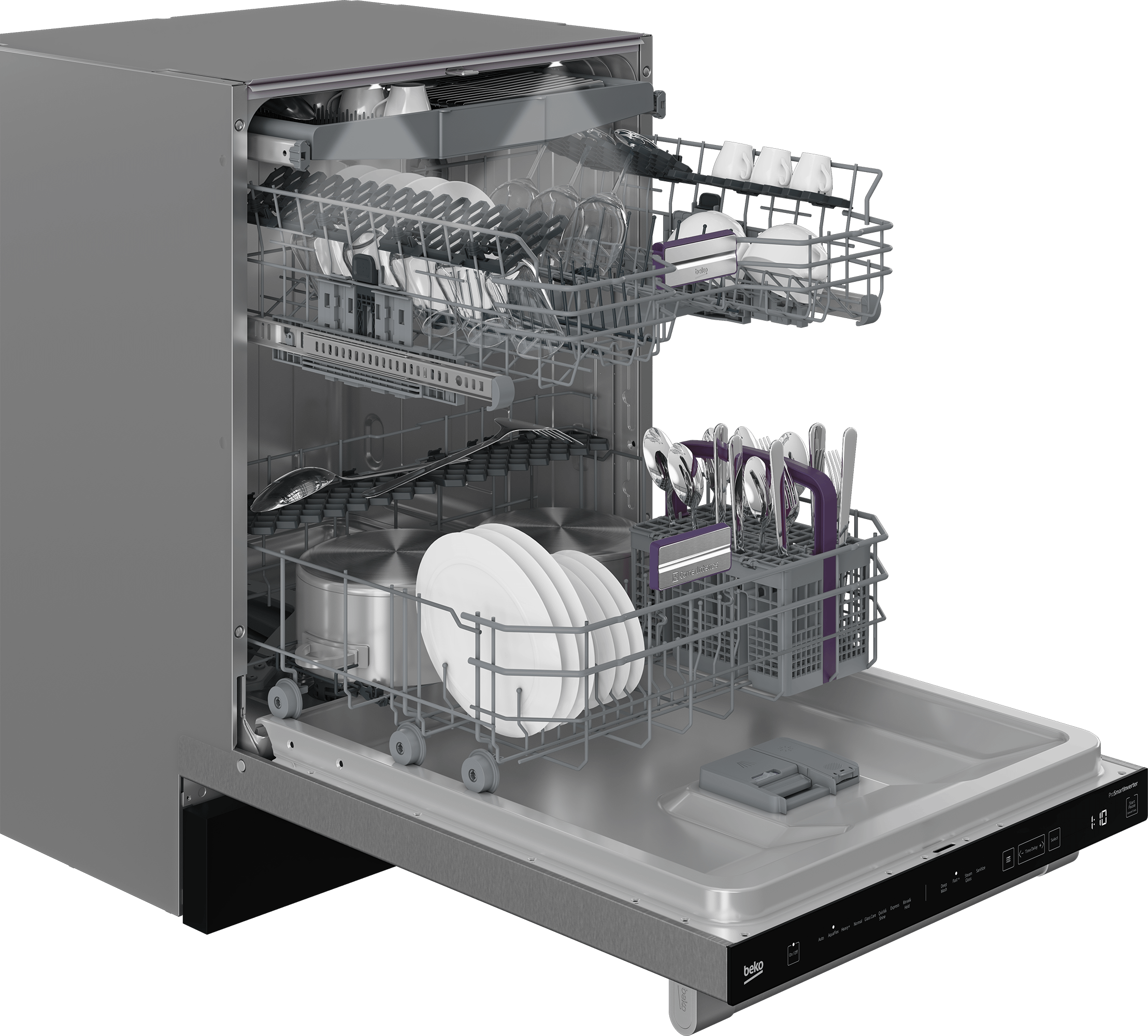 Beko DDT38532X 16 Place Settings Tall Tub Dishwasher - 45 dB Ultra Quiet, Energy Efficient for Large Families | Perfect for Open Kitchens & Entertaining Guests