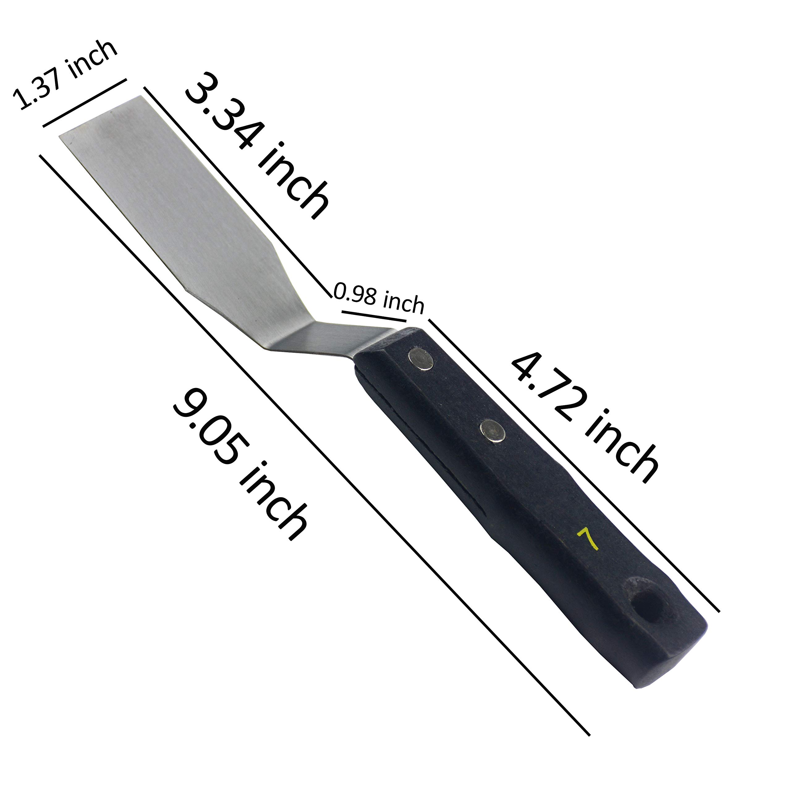 5-Piece Large Stainless Steel Painting Knife Set by AebDerp - Professional Acrylic Palette Knives for Artists - Perfect for Oil Painting, Canvas Art & Texture Creation