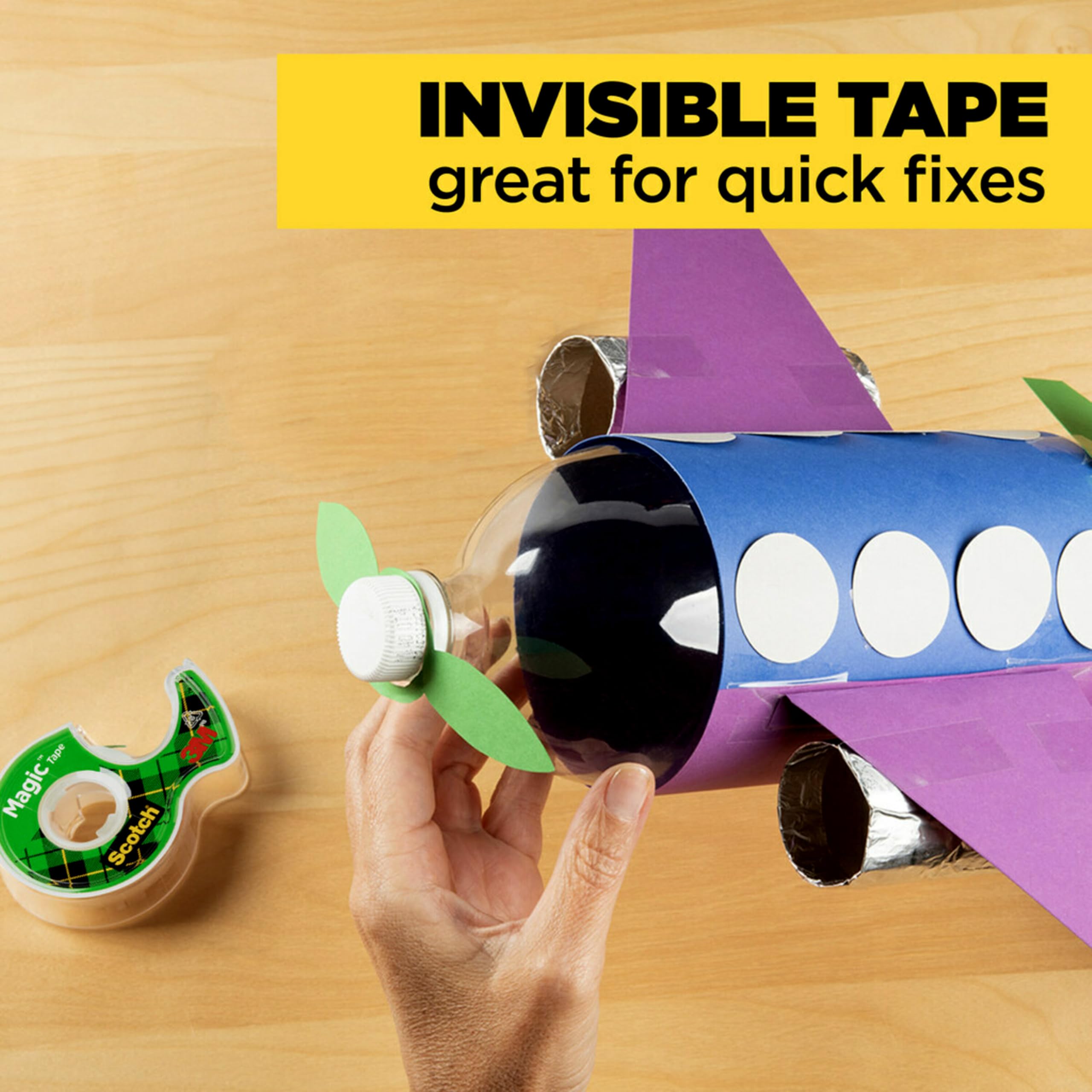 Scotch Magic Tape - Invisible Adhesive for Home Office & School Supplies, 3 Rolls - Perfect for Document Repair, Gift Wrapping & Classroom Projects