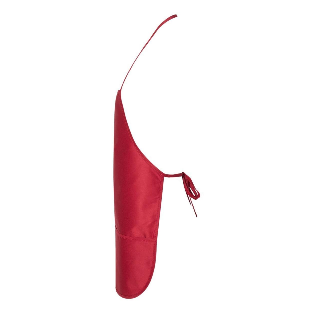 Debbie Medium Apron - Adjustable Cotton Kitchen Apron for Cooking, Baking & Grilling - Red (One Size Fits All) - Perfect for Home Chefs, BBQ Parties & Restaurant Use