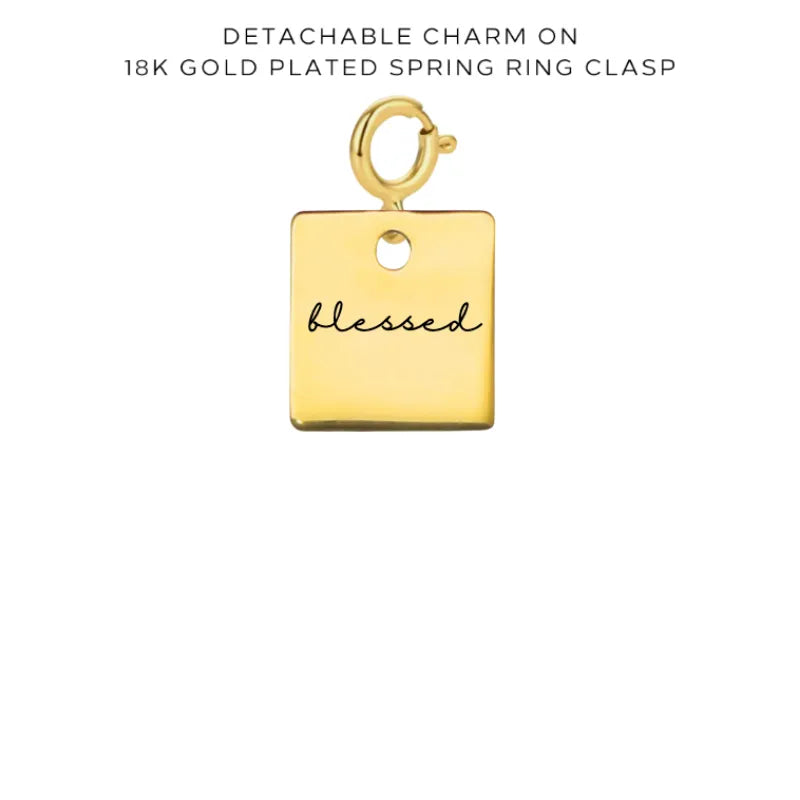 Personalized Engraved Charms with Detachable Clasp - Custom Name Jewelry Gift for Women - Perfect for Bracelets, Necklaces & Keychains - $10.00