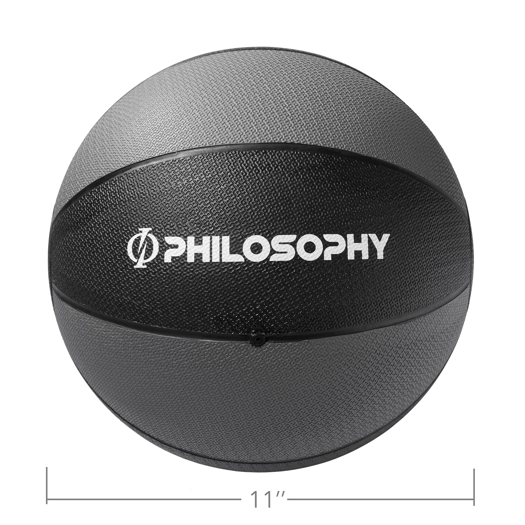 Philosophy Gym Medicine Ball - Weighted Non-Slip Exercise Ball for Strength Training, Yoga & Home Workouts | Fitness Equipment for Core Workouts & Physical Therapy