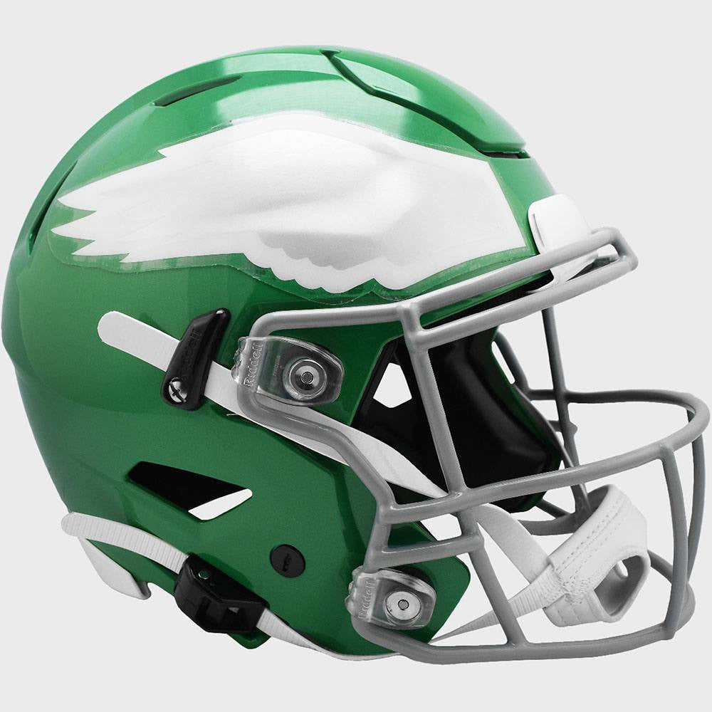 Philadelphia Eagles SpeedFlex Football Helmet 2023 - Official NFL Kelly Green Helmet for Players & Fans | Game Day, Training & Collectible Use