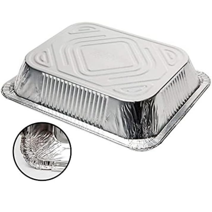 9 x 13 Inch Deep Half Size Disposable Aluminum Pans - Heavy Duty Baking Pans for Thanksgiving, Roasting, Casseroles & Meal Prep (Pack of 25) - Perfect for Holiday Cooking, Parties & Leftovers