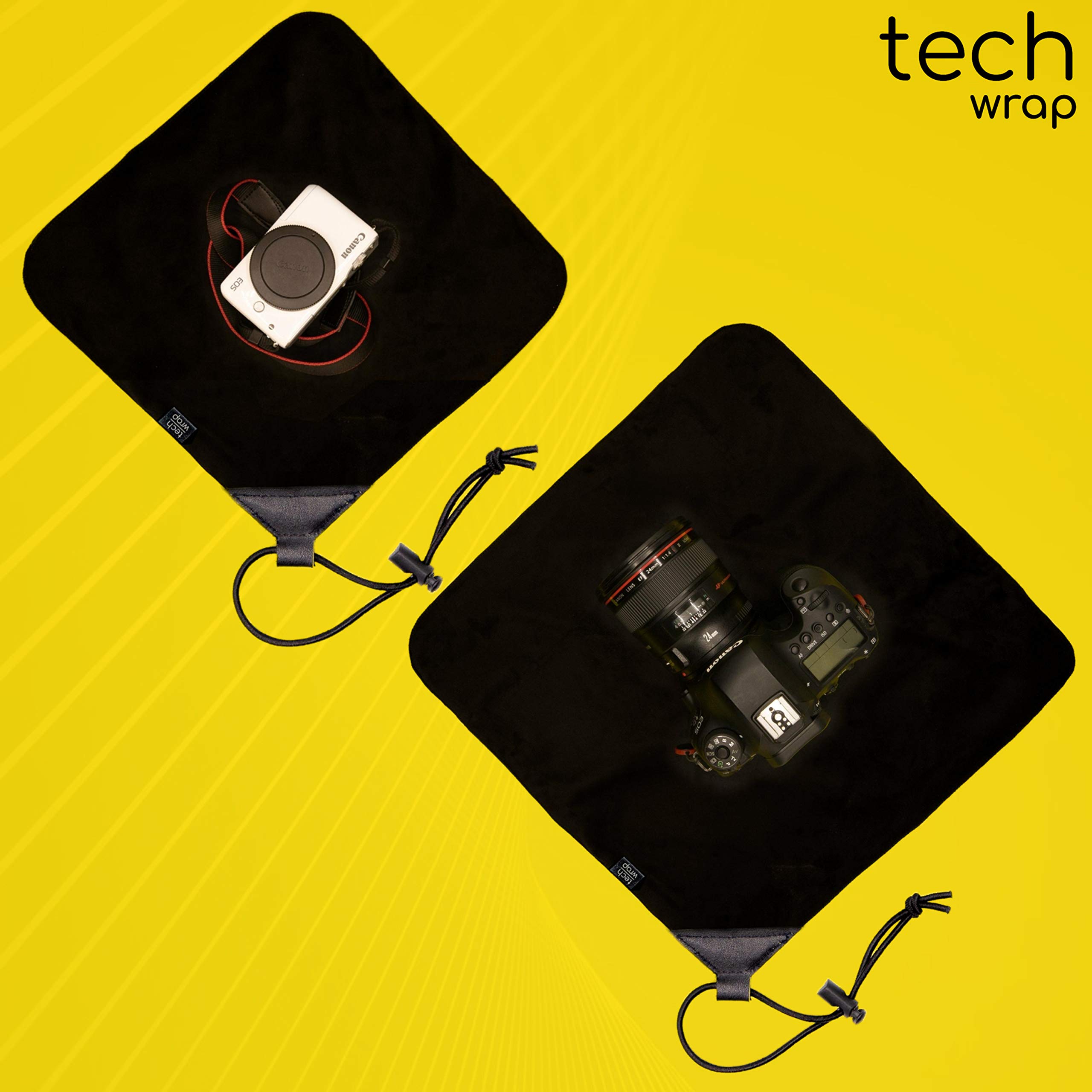 2-Pack Tech Wrap Camera Protective Cover - DSLR Lens Protector Sleeve for Travel & Storage - Durable Camera Pouch Case for Nikon, Canon, Sony (Perfect for Hiking, Airplane Trips & Equipment Protection)