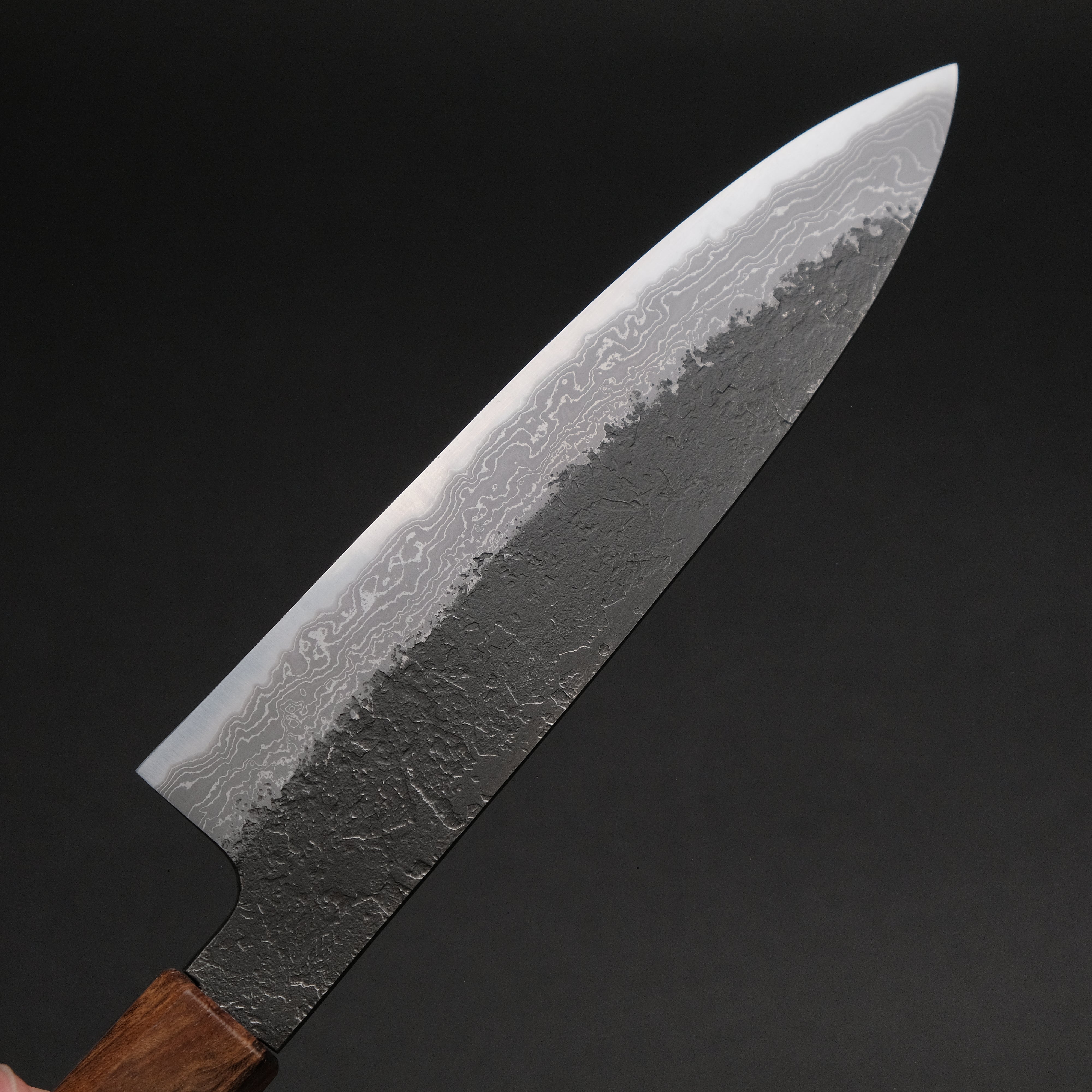 Premium Ajikataya White #2 Nashiji Damascus Petty Knife 150mm - Handcrafted Japanese Kitchen Knife with Octagonal Magnolia Wood Handle (#62) - Perfect for Slicing, Dicing & Precision Cutting in Professional & Home Kitchens