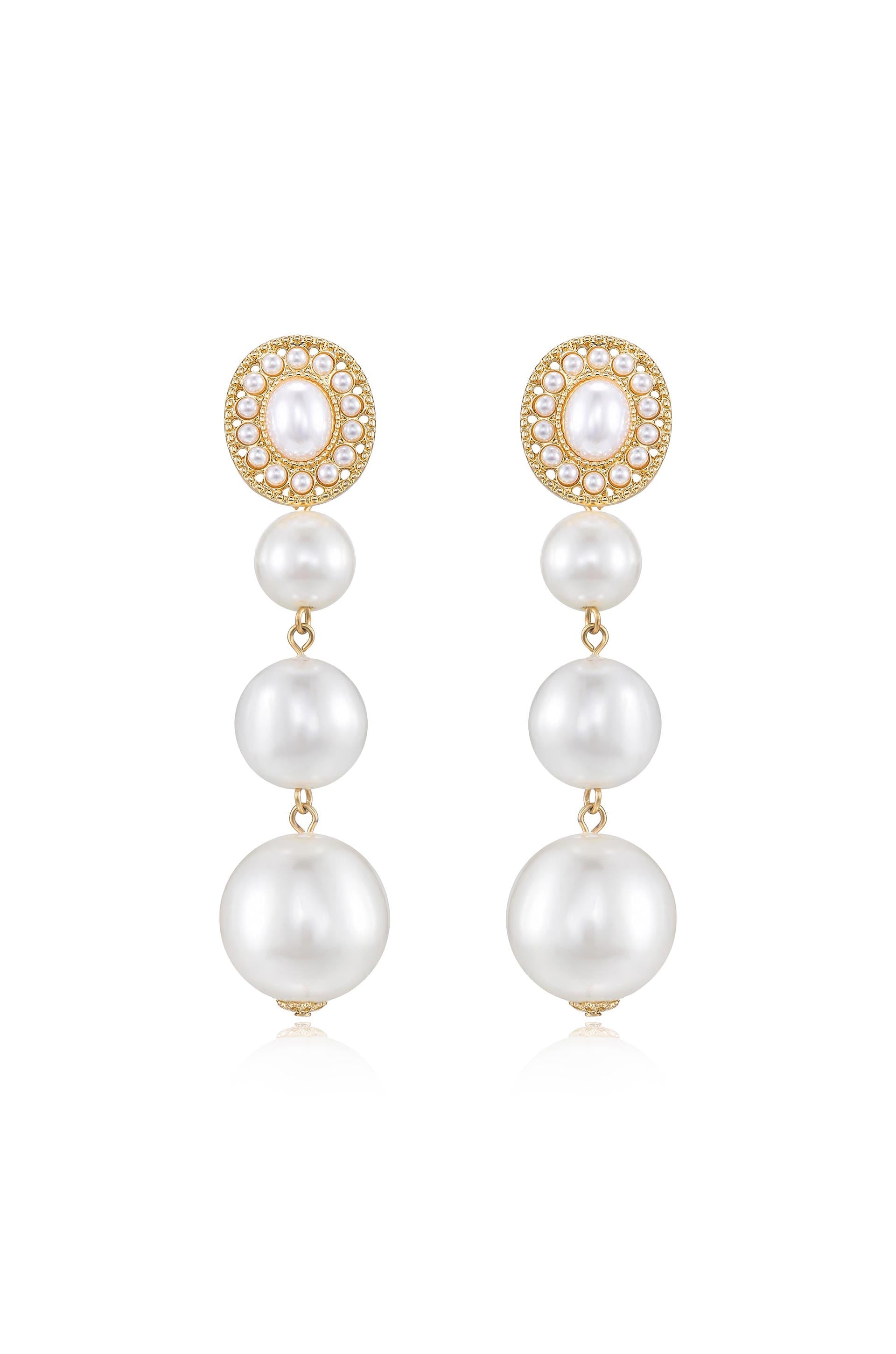 Elegant Graduation Pearl Dangle Earrings for Women - Perfect Gift for Graduation Ceremony, Prom & Special Occasions