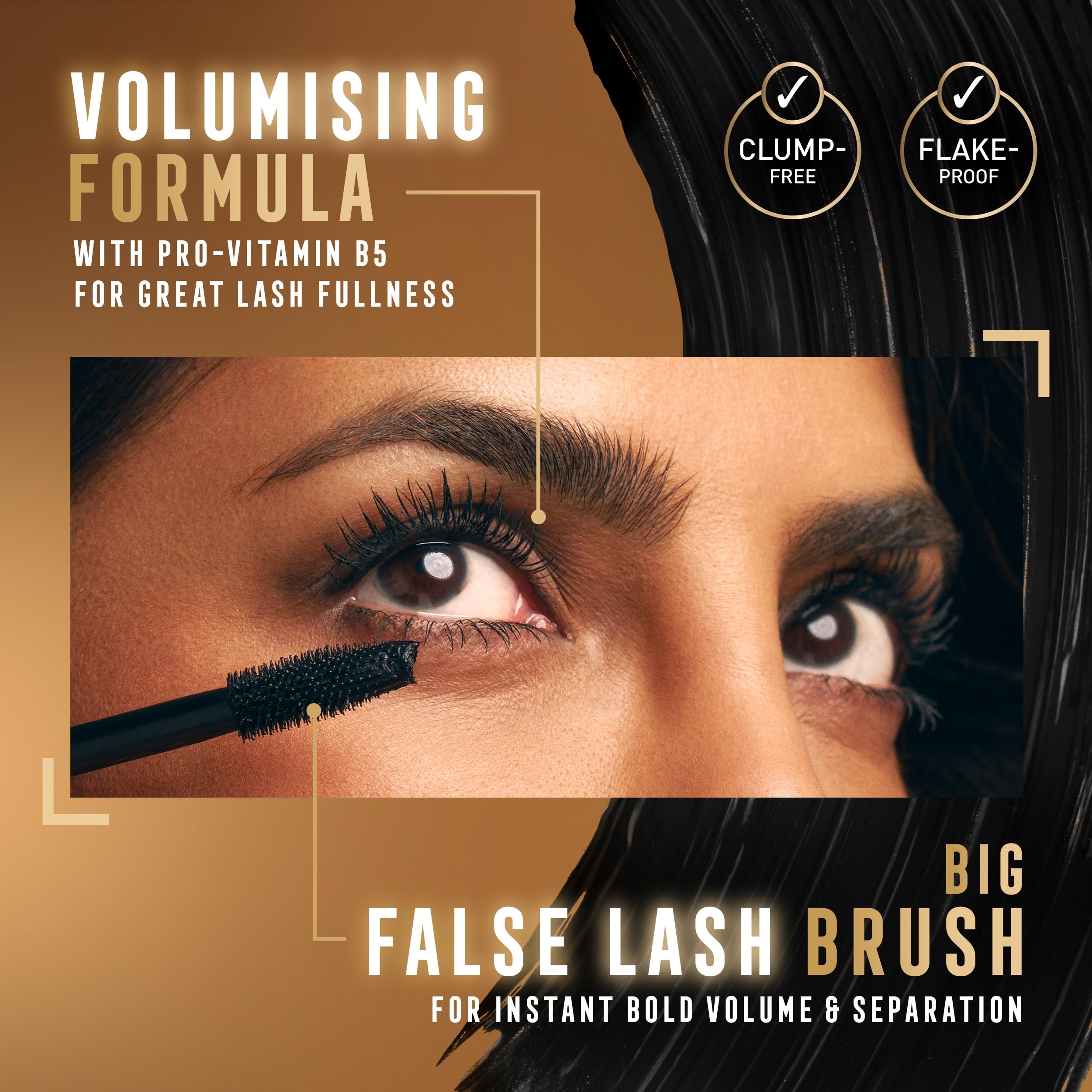 Max Factor False Lash Effect Mascara - Volumizing & Lengthening Waterproof Mascara for Women, Black Brown (0.4 oz) - Perfect for Daytime, Night Out & Special Occasions