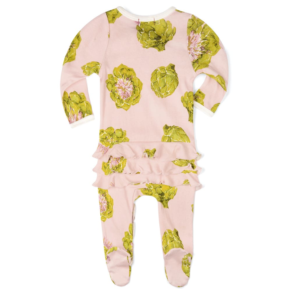 Milkbarn Baby Ruffle Romper - Soft Organic Cotton One-Piece Outfit for Girls & Boys | Perfect for Playdates, Photoshoots & Everyday Comfort