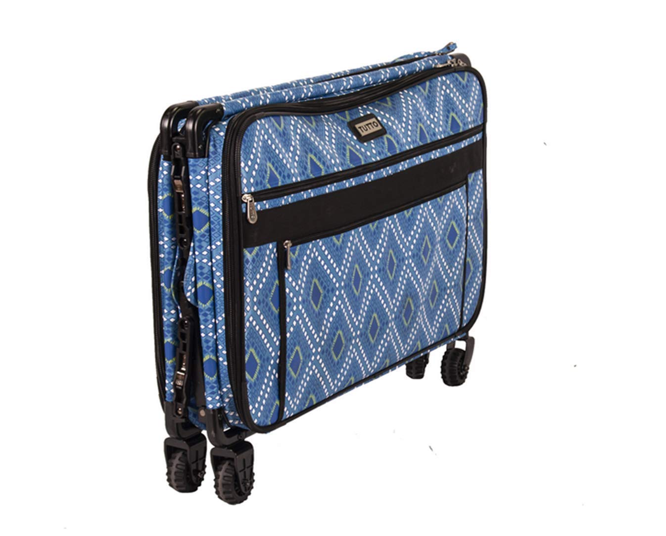 Tutto Machine On Wheels - 22-Inch Rolling Utility Cart in Beach Blue Diamond | Perfect for Beach Trips, Grocery Shopping & Home Organization