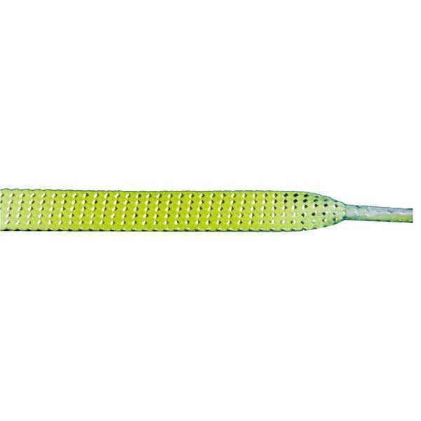 Wholesale 3/8 Inch Glitter Flat Lime Gradient Shoelaces - 12 Pair Pack for Sneakers, Boots & Fashion Shoes | Perfect for DIY, Costumes & Custom Footwear