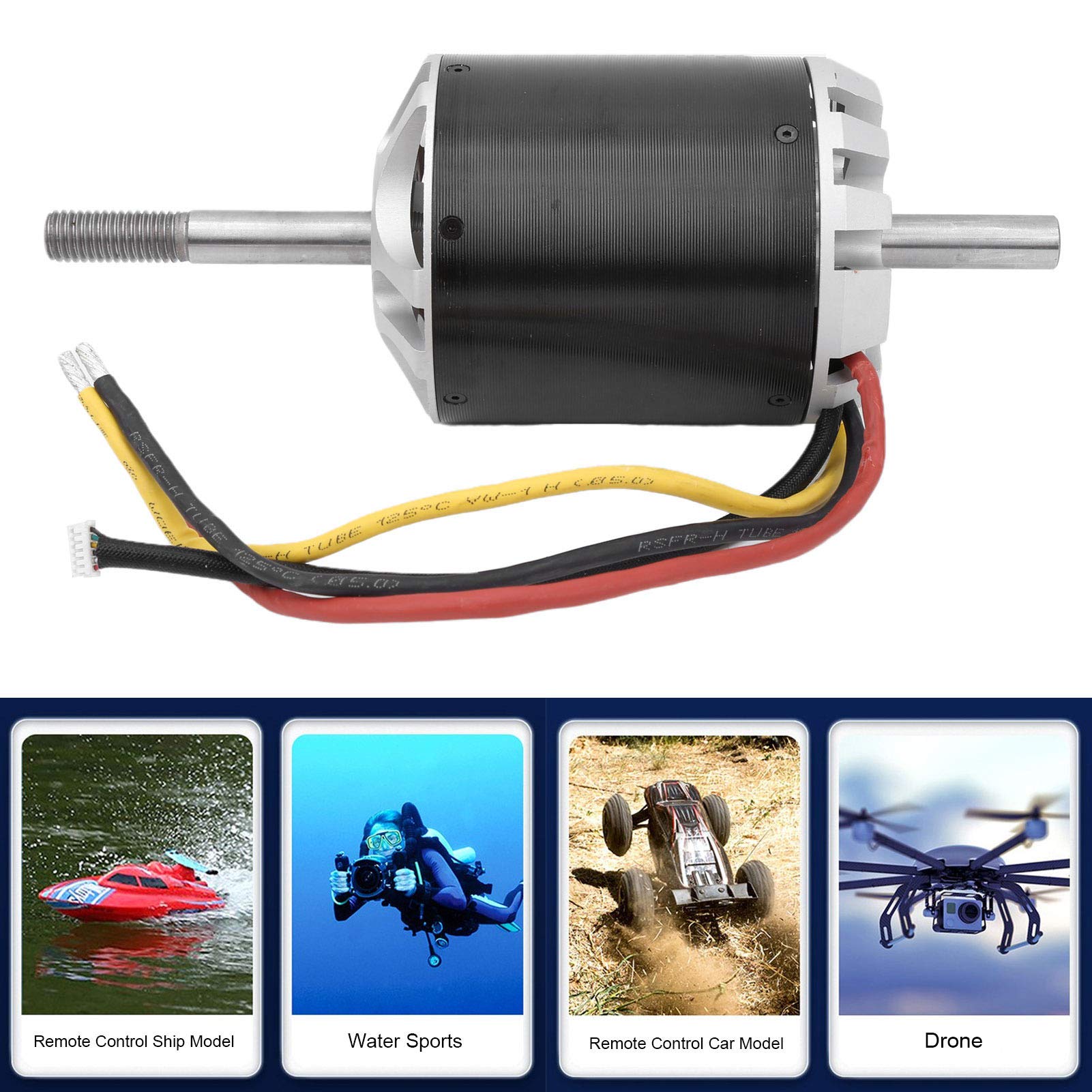 Fafeicy 80100 Brushless DC Motor Kit - 130KV 7000W High Torque Motor for RC Cars, Drones & Remote Control Toys - Perfect for DIY Projects, Racing & Hobby Upgrades