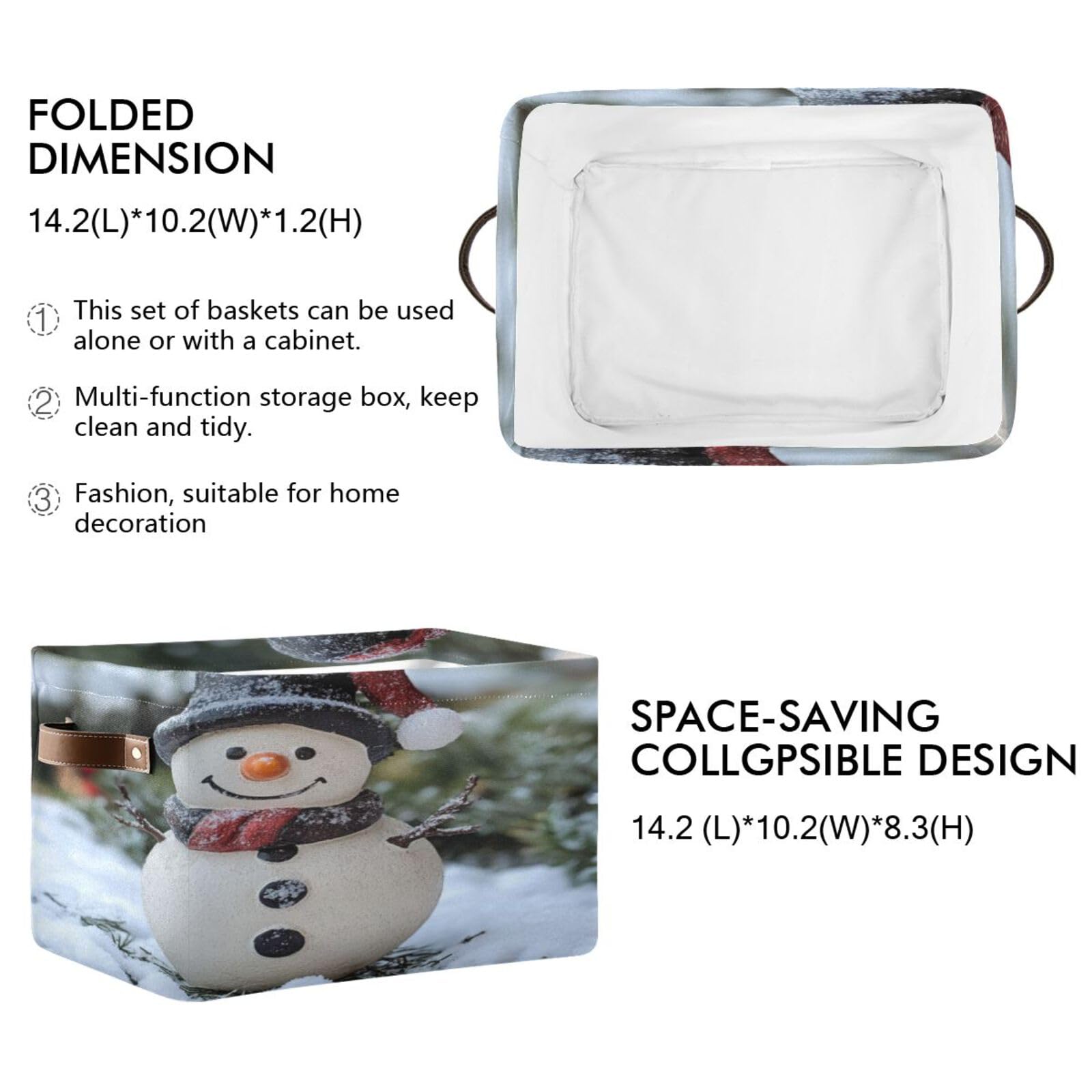 Large Fabric Storage Bins with Handles - Collapsible Organizer for Clothes, Toys & Home Decor