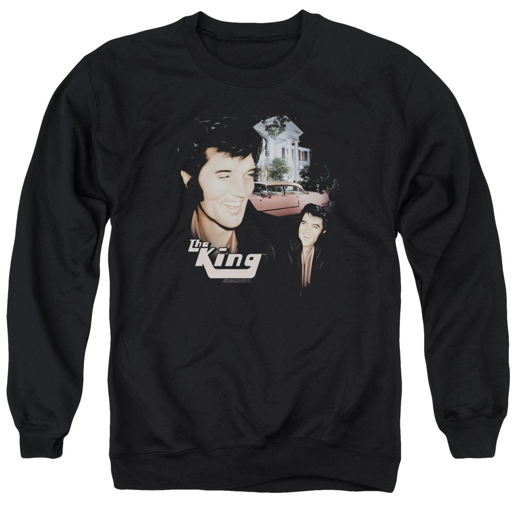 Elvis Presley Home Sweet Home Unisex Crewneck Sweatshirt - Vintage Music T-Shirt for Men & Women - Casual Cotton Pullover for Concerts, Gifts & Fan Merchandise