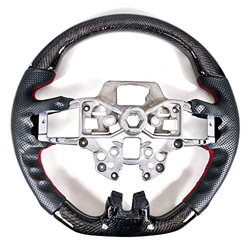Black Steering Wheel with Red Stitching