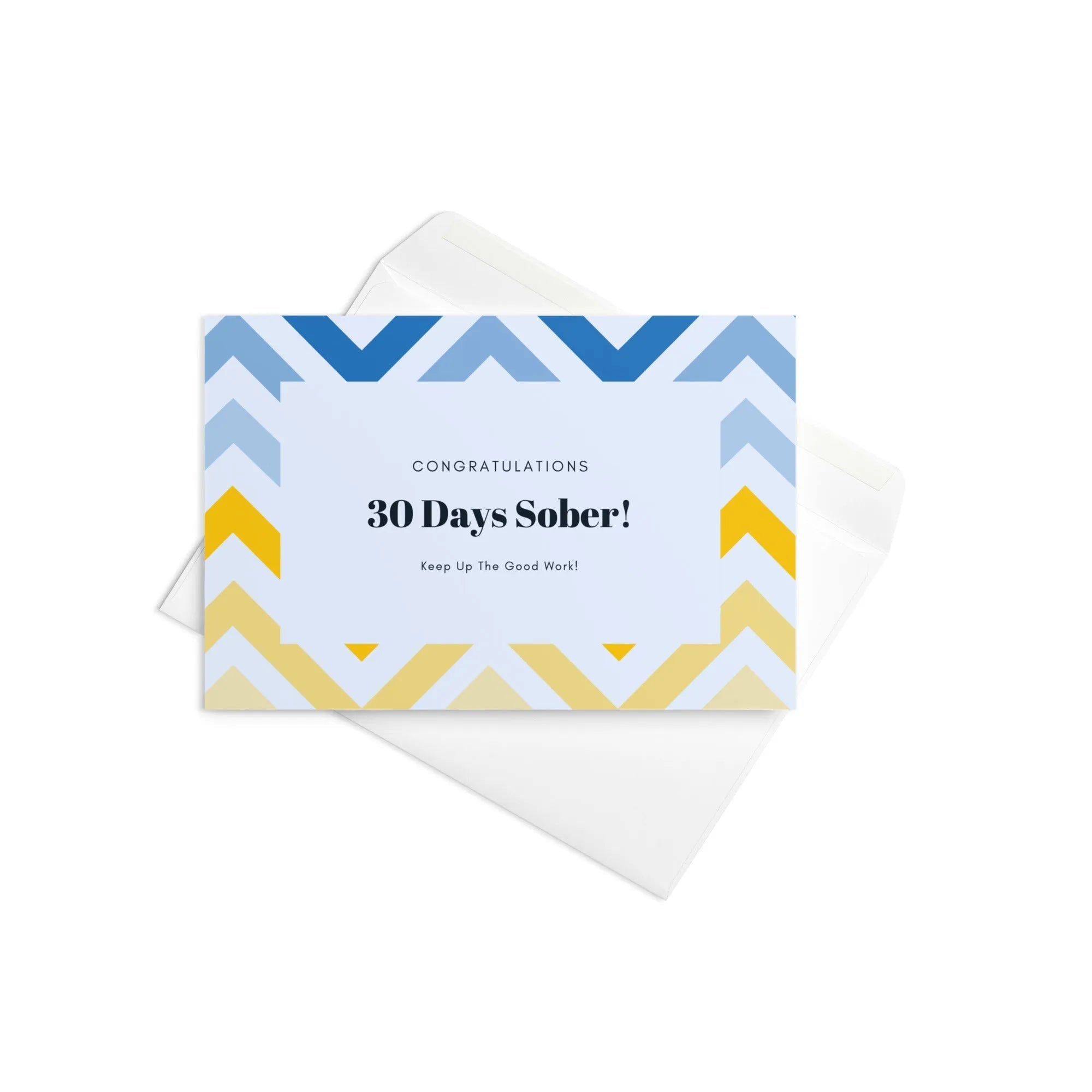 30 Days Sober Sobriety Card - Motivational Recovery Gift for Alcohol Addiction - Celebrate Milestones in AA Meetings & Support Groups