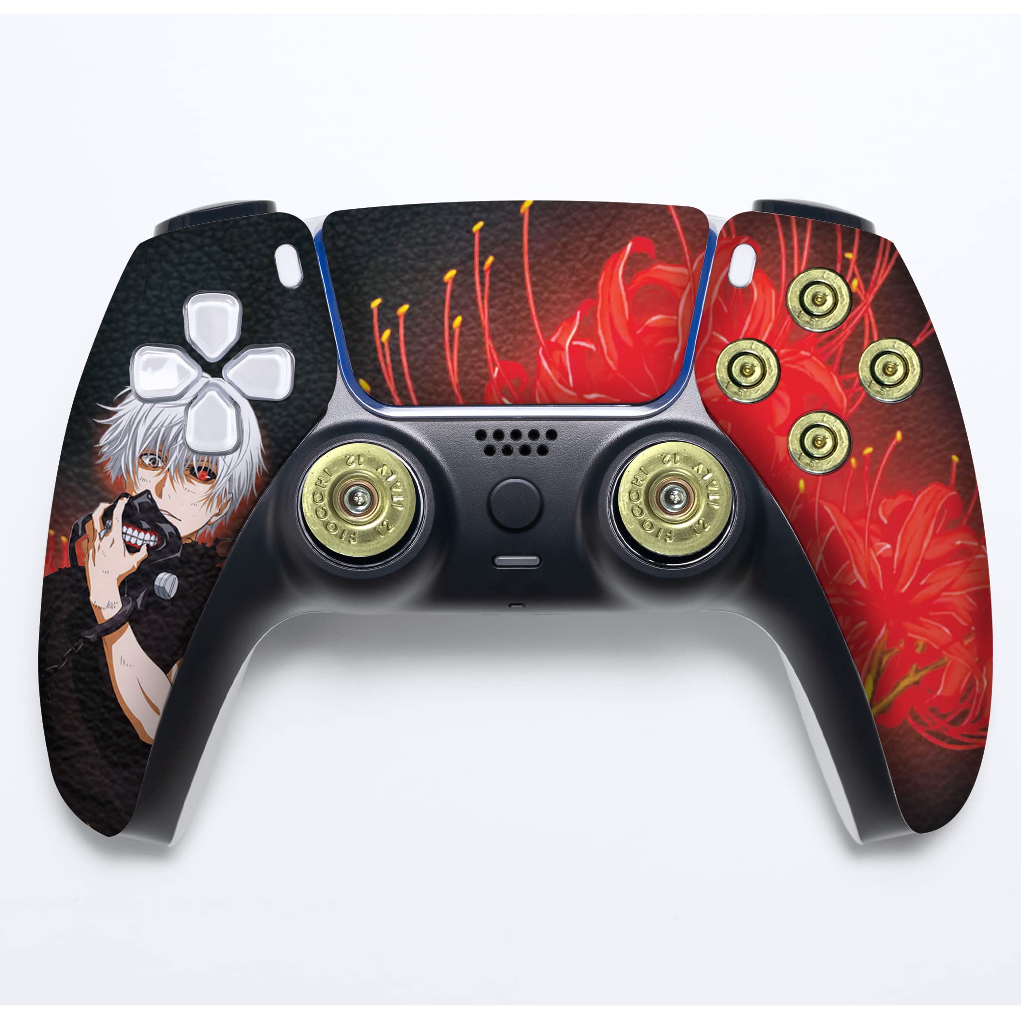 Tokyo Ghoul Custom Wireless PS5 Controller - Compatible with Playstation 5 Console | Hydro-Dip Printed Gamepad (Not Just a Skin) | Officially Licensed, USA Made - Perfect for Gaming, Collecting & Anime Fans