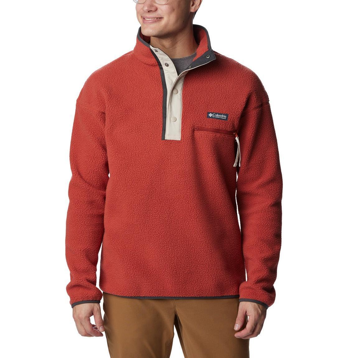 Columbia Men's Helvetia™ Half Snap Fleece Jacket - Lightweight, Warm & Comfortable for Outdoor Hiking, Camping & Casual Wear