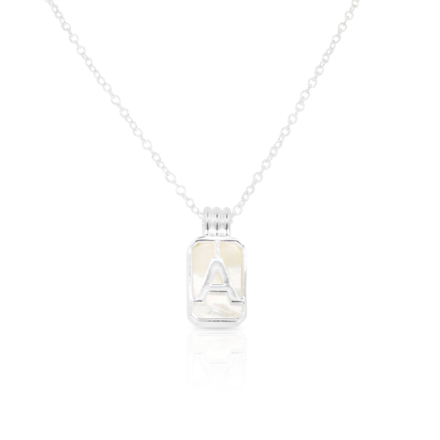 Initial A to Z Silver Necklace for Women - Personalized Alphabet Pendant Jewelry Gift for Her - Perfect for Birthdays, Anniversaries & Everyday Wear