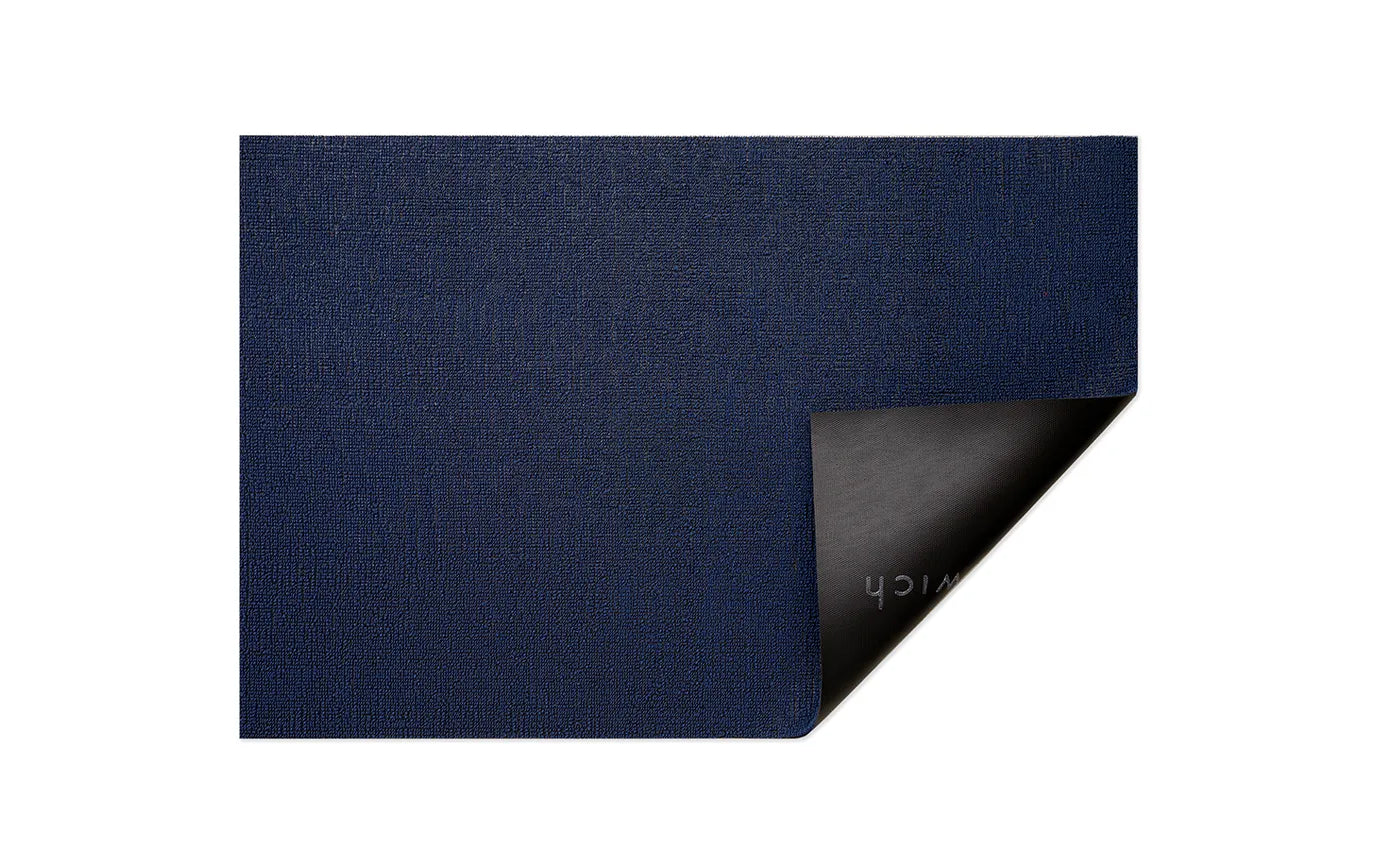 Chilewich Indoor/Outdoor Shag Doormat - Solid Indigo 24x36 - Non-Slip Entryway Rug for Patio, Deck & Front Door