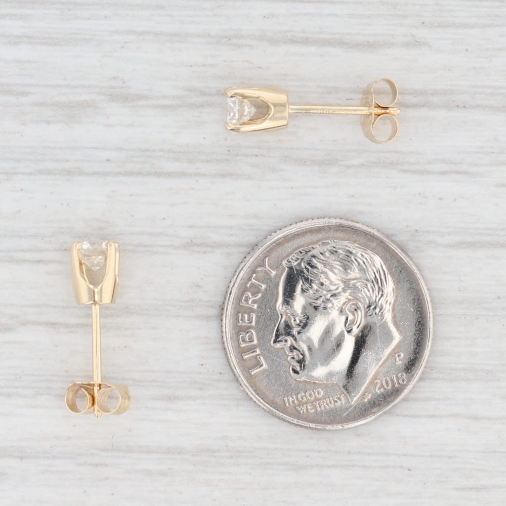 0.47ctw VS2 Diamond Stud Earrings in 14k Yellow Gold - April Birthstone Solitaire Earrings for Women - Perfect for Weddings, Anniversaries & Everyday Elegance