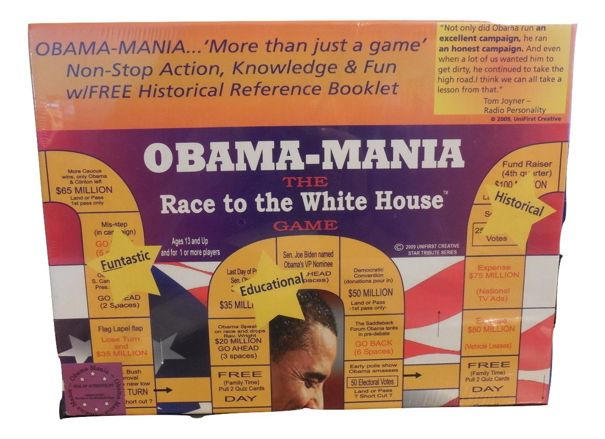 Obama-Mania Board Game: The Race to Win the White House - Strategy Political Game for Teens & Adults Ages 13+ - Perfect for Family Game Nights & Political Enthusiasts