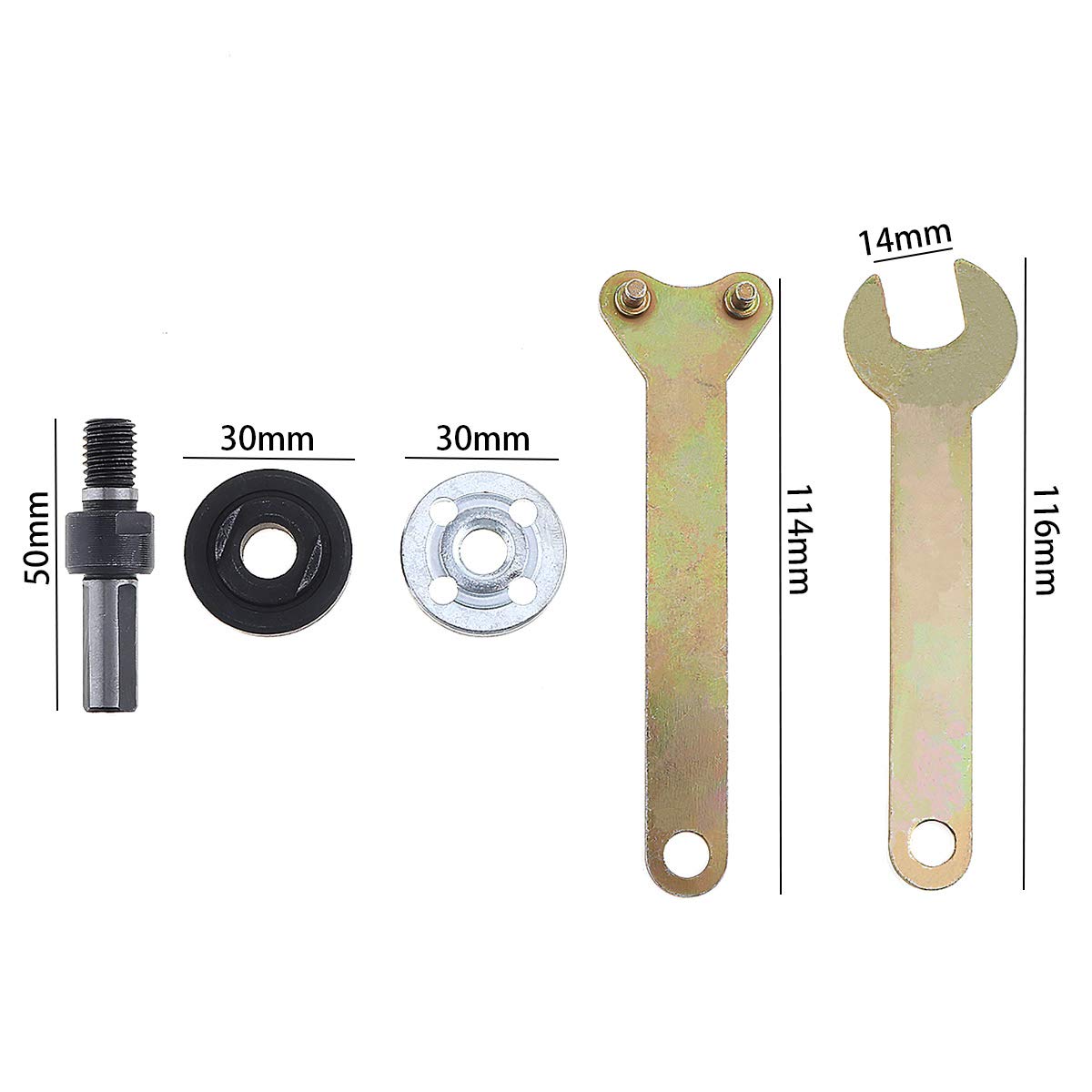 5 in 1 Angle Grinder Accessory Kit with Connecting Rod & Wrench - Convert Grinder to Sander, Polisher & More - Perfect for Metal, Wood & DIY Projects