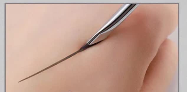 PRO Precision Gel Eyeliner Brush - Ultra Thin Fine Angle Blade for Gel & Powder - Flat Eyebrow & Waterline Brush - Professional Makeup Detail Brush - Perfect for Winged Liner & Smokey Eyes - Great Gift for Makeup Lovers & Moms
