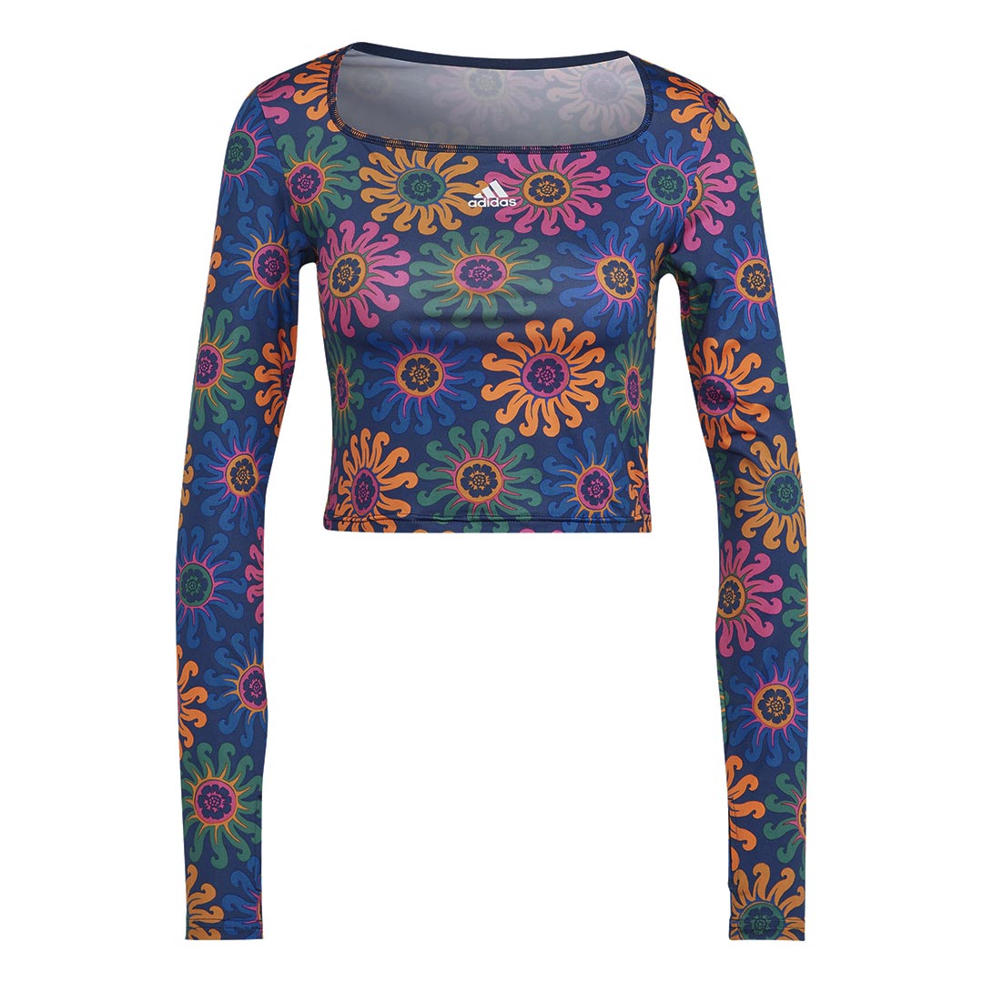Adidas Women's Adidas x FARM Rio Crop Long Sleeve T-Shirt (IM2360) - Athletic Wear, Yoga, Running & Casual Outfits