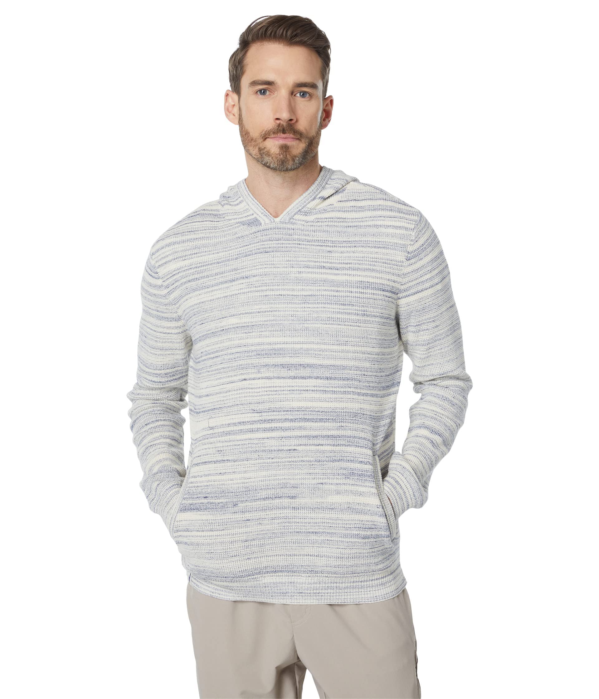 Johnnie-O Wilkes Waffle Stitch Hoodie for Men - Soft Cotton Pullover Sweatshirt with Classic Fit | Perfect for Casual Wear, Outdoor Activities & Layering in Cool Weather