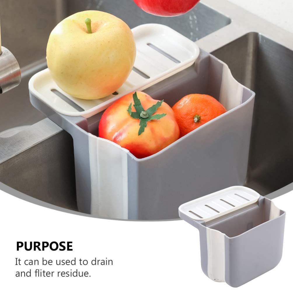 Cabilock 1-Piece Stainless Steel Drain Basket - Multi-Purpose Kitchen Sink Strainer for Fruits, Vegetables & Sponges | Durable Suction Cup Drain Shelf & Sink Basket Organizer for Easy Washing & Drainage
