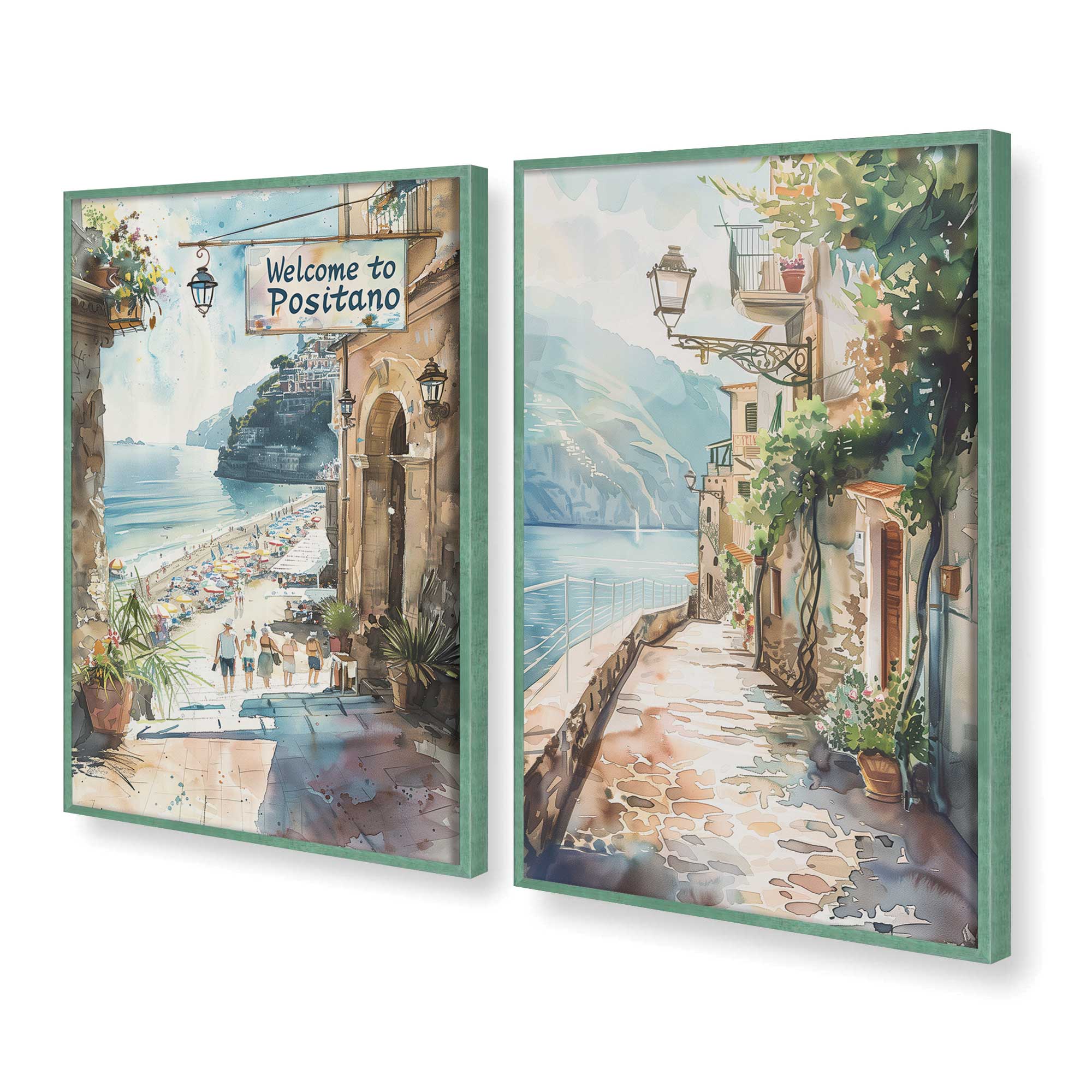 Coastal Greeting Card Set of 2 - Premium Archival Matte Paper Prints - Perfect for Beach House Decor, Wedding Invitations & Coastal Themed Gifts