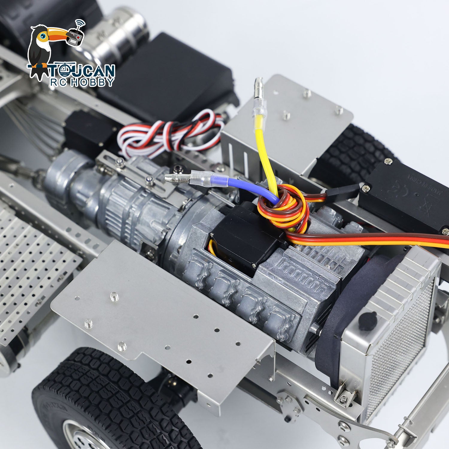 1/14 Scale RC Tractor Truck Metal Chassis - 5 Axle DIY Parts for R73 R62 Electric Car Models | Durable Radio Control Accessories for Crawling, Off-Roading & Custom Builds