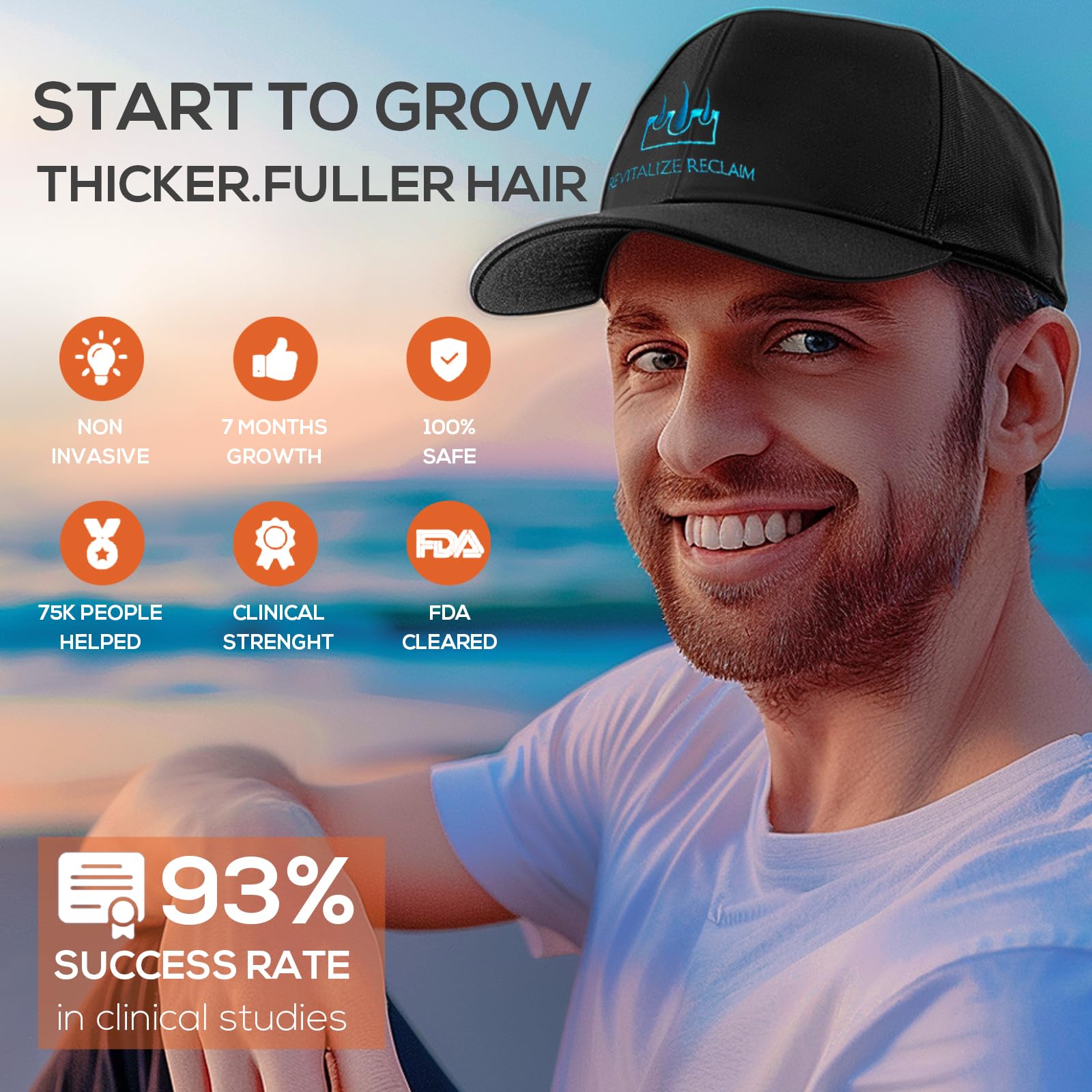 Laser Hair Growth Cap for Men & Women - FDA Cleared Red Light Therapy Cap for Hair Loss Treatment & Regrowth - At-Home Laser Therapy Device for Thinning Hair & Scalp Health - Perfect for Home Use & Salon Treatments