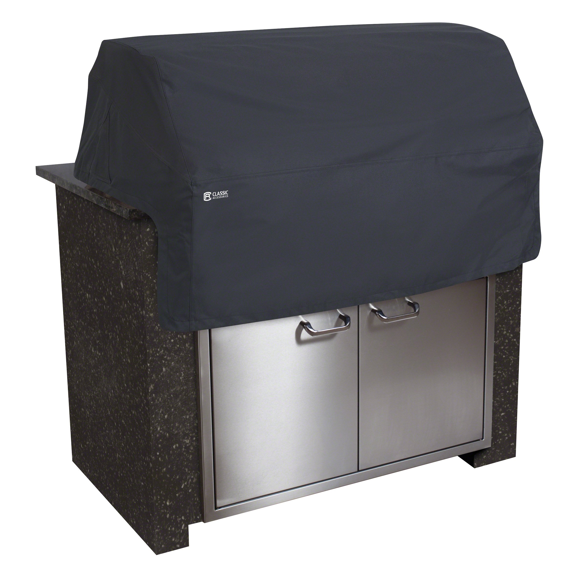 Classic Accessories 57-Inch Water-Resistant BBQ Grill Cover - Heavy-Duty Protection for Built-In Outdoor Gas & Charcoal Grills - Perfect for Patio, Deck, and Backyard BBQs