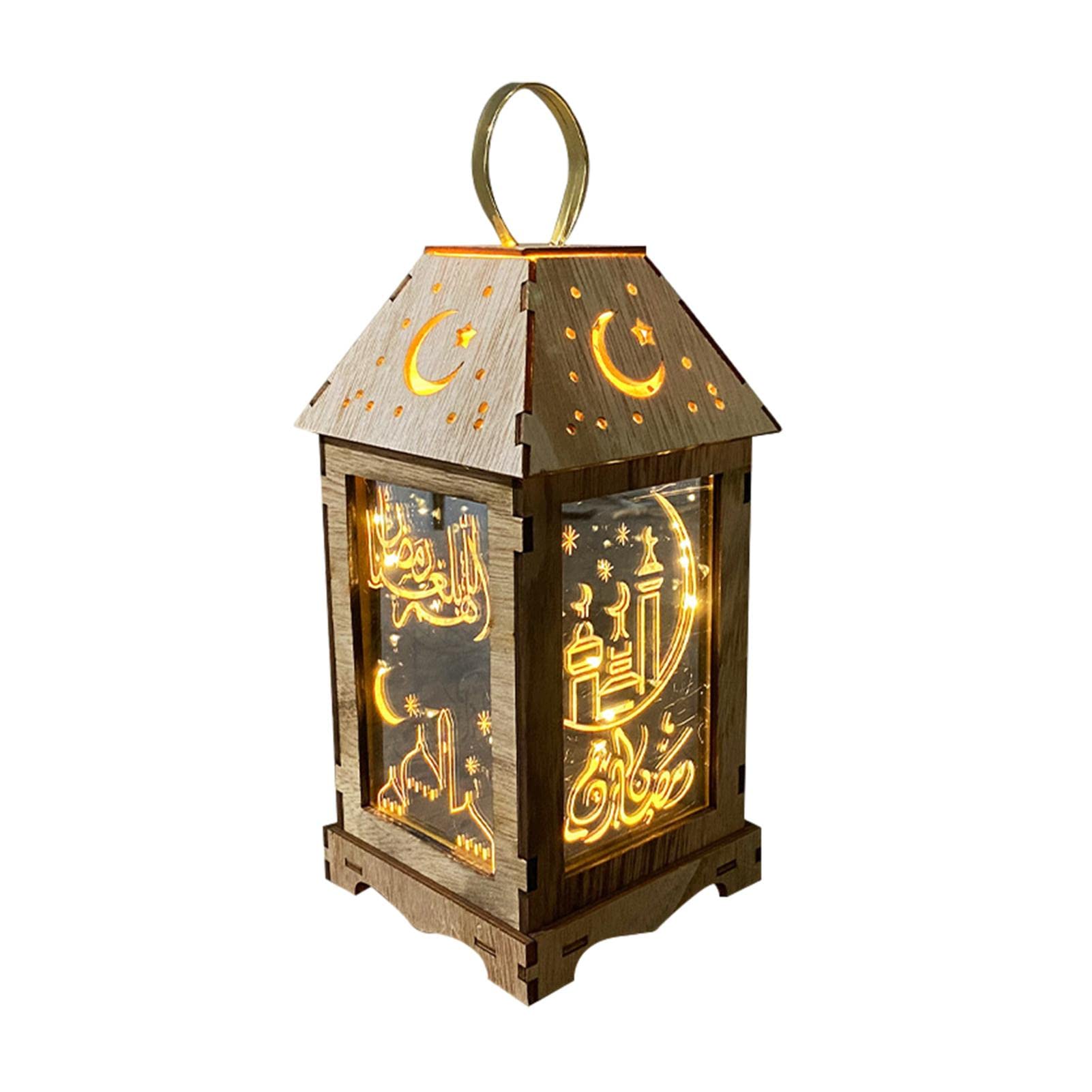 Chenfly Decorative Ramadan Lanterns - LED Wind Lantern Table Centerpieces with Batteries | Islamic Muslim Party Supplies, Eid Al Fitr & Eid Al Adha Decorations, Home & Mosque Festival Lighting - Perfect for Iftar Parties, Wedding Decor & Islamic Holiday Celebrations