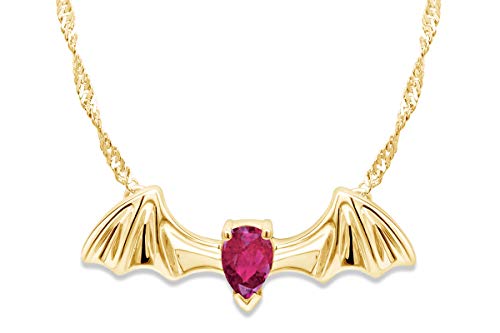 Yellow Gold Over : Simulated Ruby
