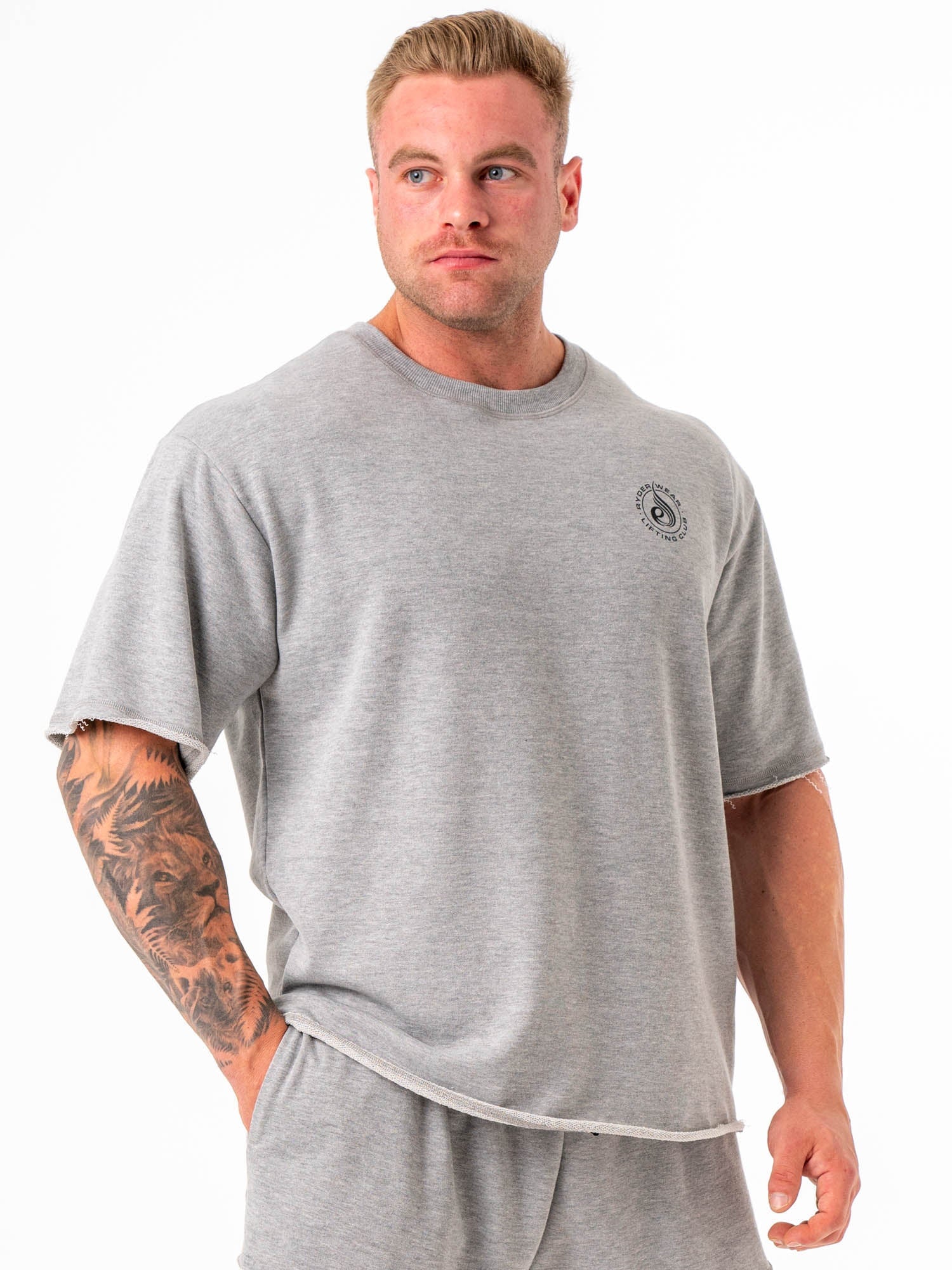 Premium Box Fleece T-Shirt for Men & Women - Soft Grey Marble Comfort Fit - Perfect for Casual Wear, Lounge & Outdoor Activities