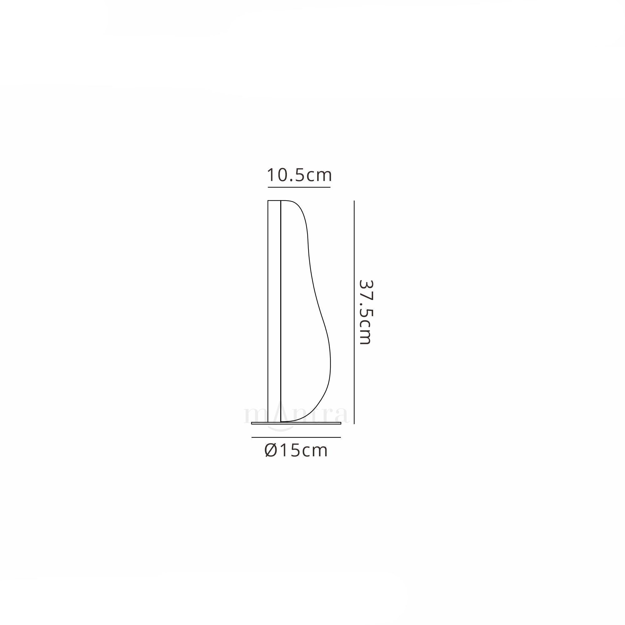 Bianca Medium/Large LED Table Lamp - White Finish Modern Desk Light for Bedroom, Living Room & Office Decor