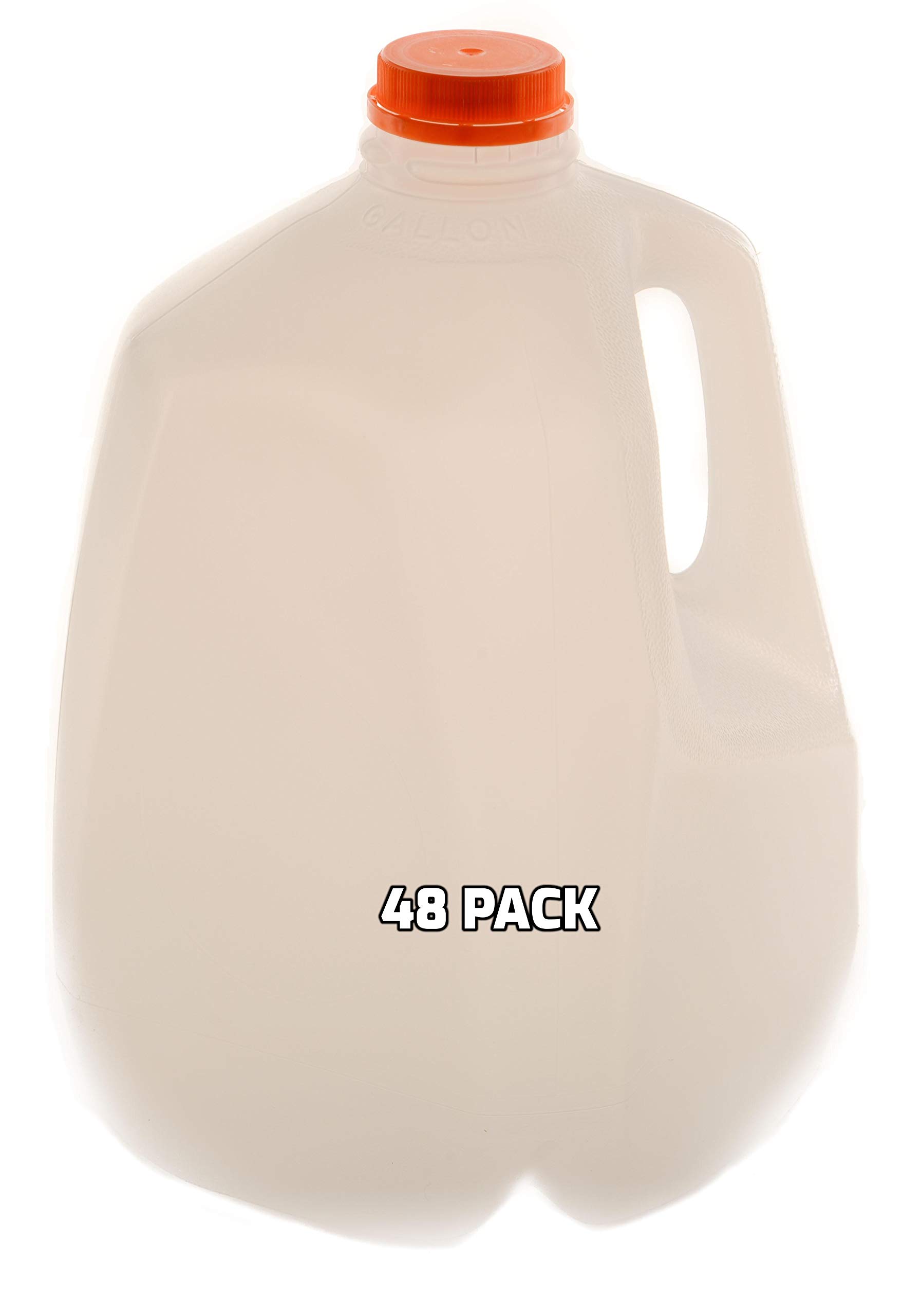 48 Pack 128oz Empty Plastic Gallon Juice Bottles with Tamper Evident Caps - BPA Free Smoothie & Beverage Containers for Juicing, Meal Prep, Picnics, Catering & Bulk Liquid Storage - EcoQuality Reusable Food Grade Containers