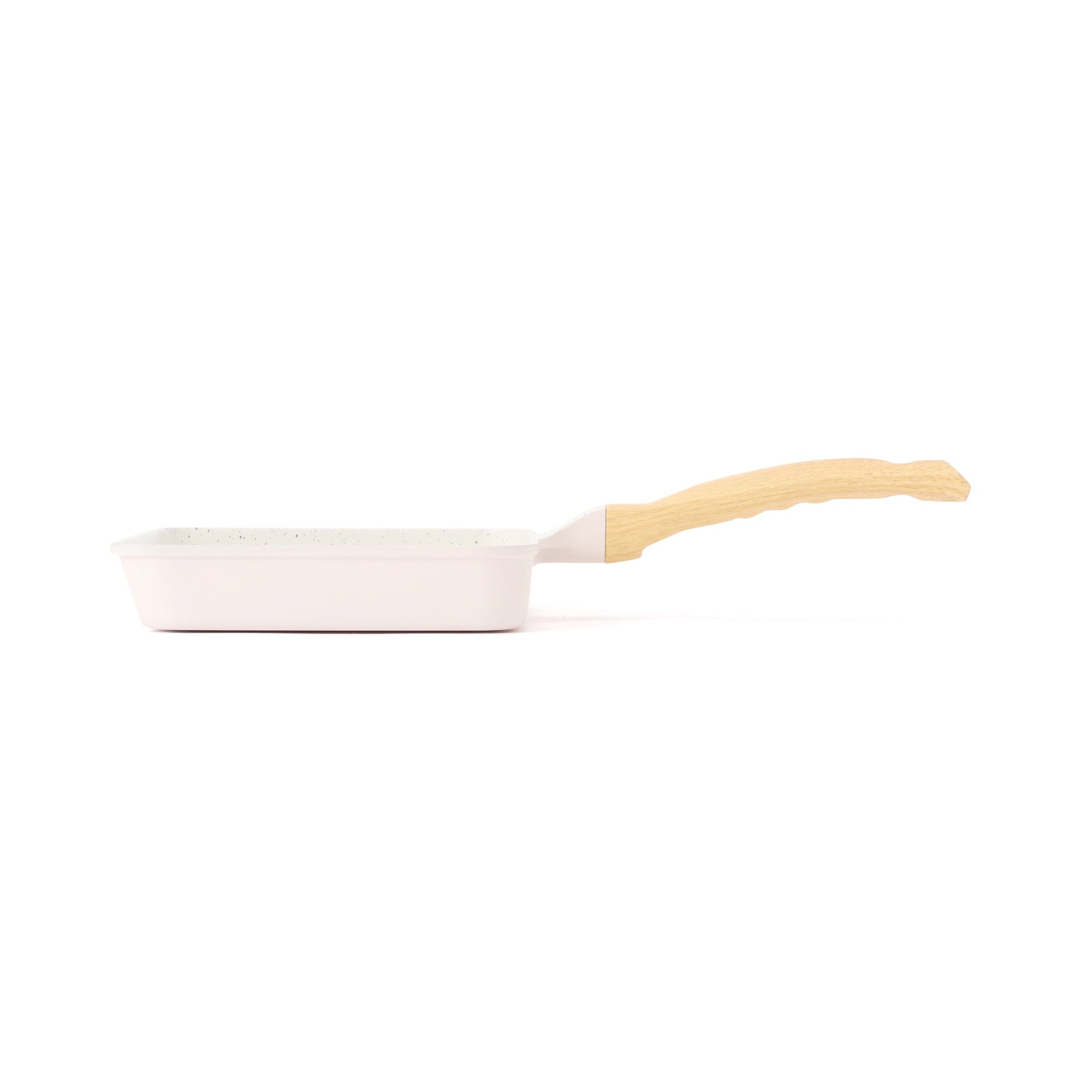 Premium IH/Direct Fire Frying Pan with 3 Non-Stick Partitions - Ivory White Cookware for Perfect Pancakes, Eggs & Bacon - Ideal for Breakfast Cooking & Family Meals