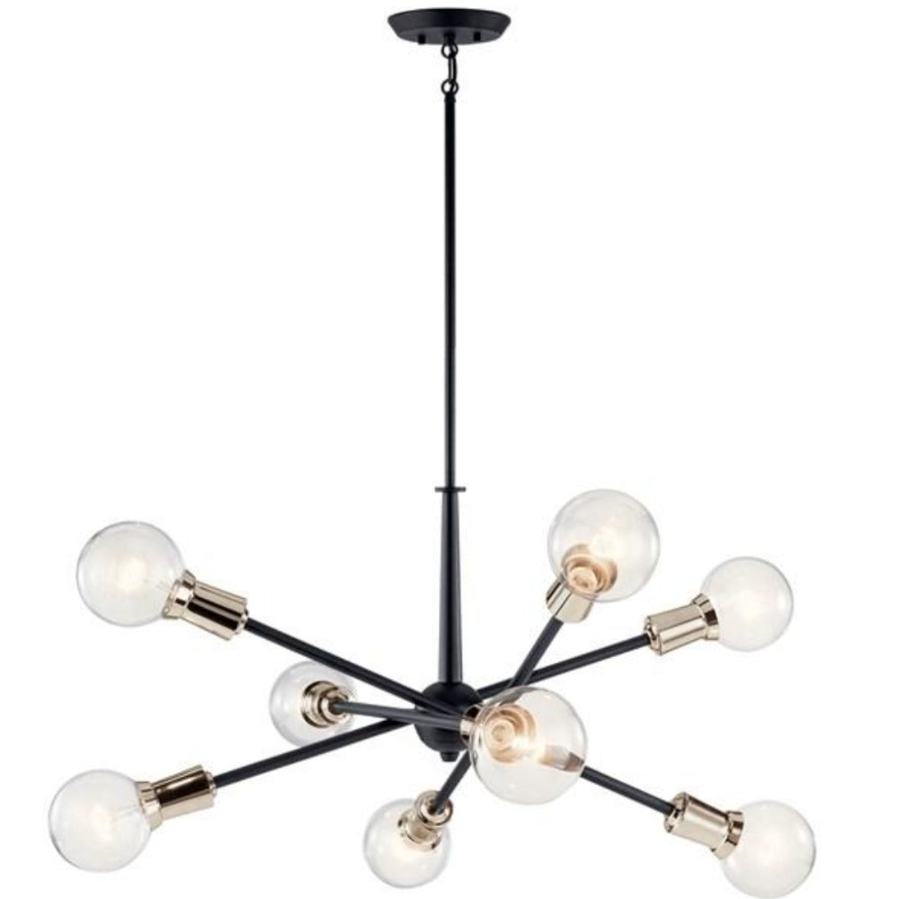 Callaway Sputnik Modern Crystal Chandelier - 6-Light Mid Century Ceiling Fixture for Dining Room, Living Room & Bedroom Lighting Decor