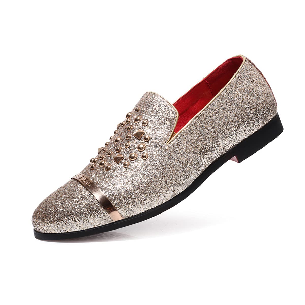 Trendy Men's Casual Leather Shoes with Rivet Details - Comfortable & Stylish for Daily Wear, Work, and Outdoor Activities