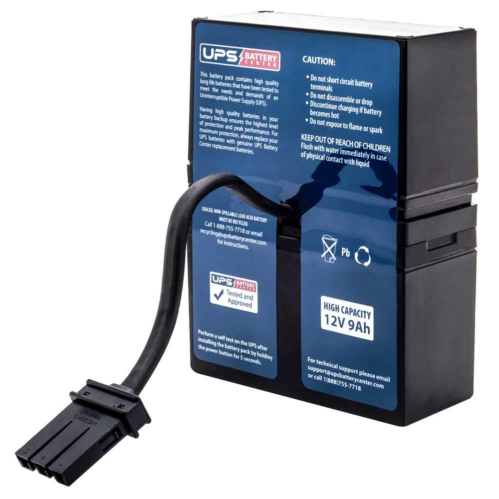 UPSBatteryCenter RBC33 Replacement Battery for APC Back-UPS XS 1500VA BX1500 - Compatible Backup Power Supply for Home & Office Electronics, Computers, Routers, and Network Equipment