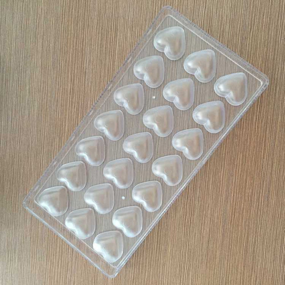 Non-Stick Chocolate Candy Mold - 21 Cavity Polycarbonate PC Baking Pan for DIY Chocolate Making | Perfect for Valentine's Day, Weddings & Home Baking