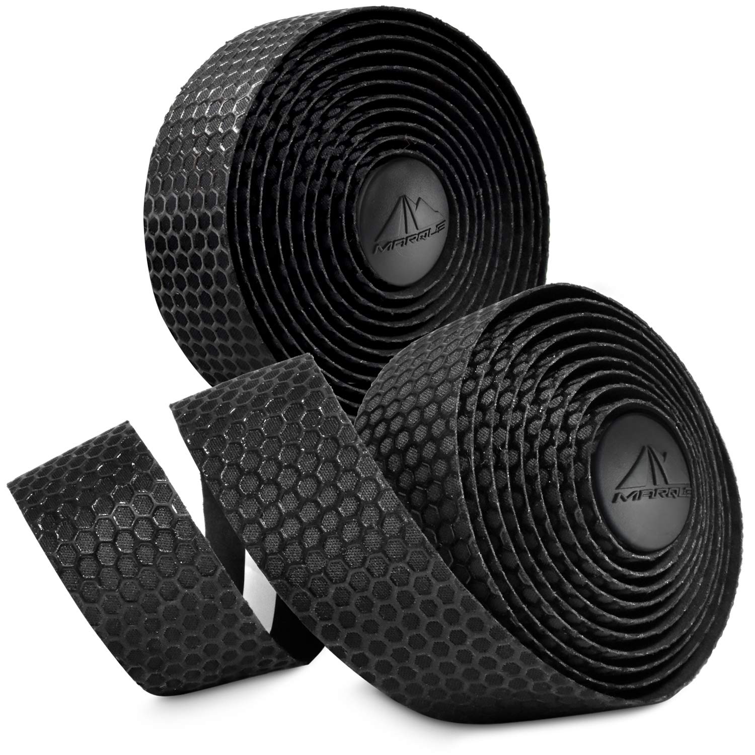 MARQUE Hex Bike Handlebar Tape - Premium Road Cycling Handlebar Grip Tape for Drop Bars, Non-Slip Comfortable Ride - 2 Rolls per Set (Ideal for Long-Distance Cycling & Commuting)