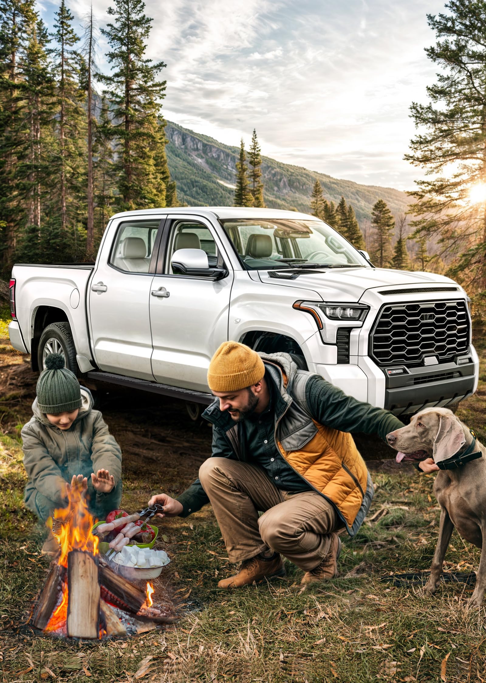 YITAMOTOR 6 Inch Running Boards for 2019-2025 Chevy Silverado & GMC Sierra 1500 Double Cab | 2020-2025 Silverado Sierra 2500HD/3500HD | Side Step Nerf Bars | Heavy Duty Aluminum Alloy | Easy Installation | Off-Road & Daily Driving Protection
