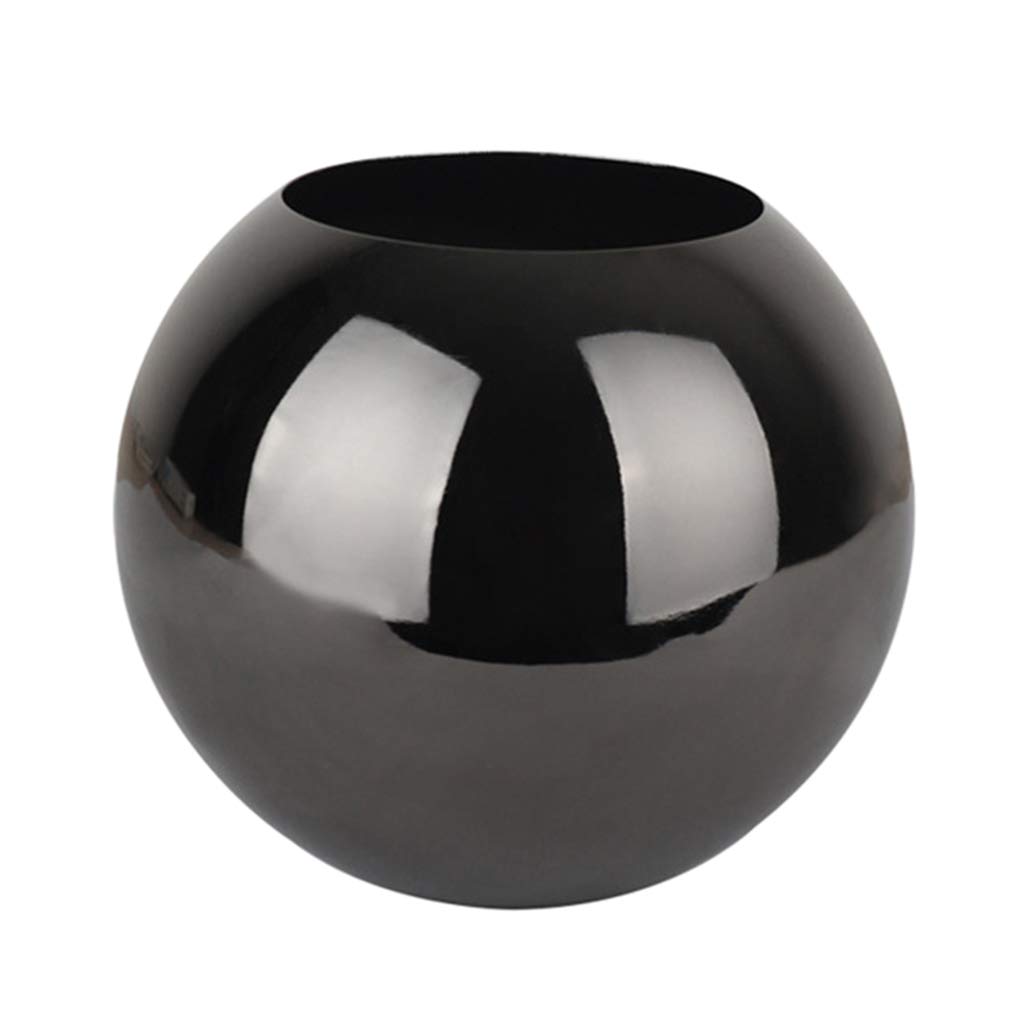 Stainless Steel Vase - Unbreakable Metal Flower Pot for Home Decor | Modern Black Planter for Living Room, Office & Wedding Centerpiece