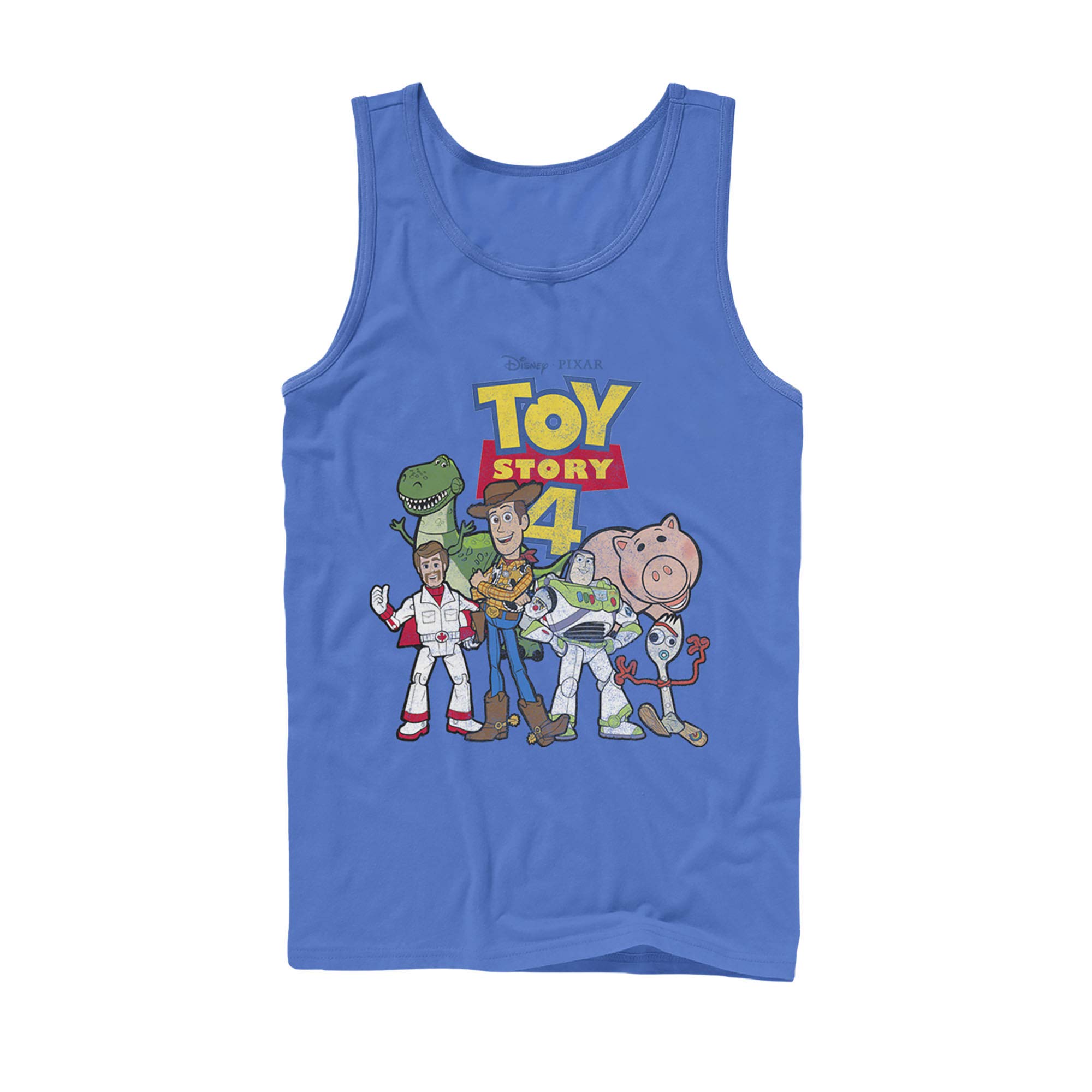 Men's Toy Story Character Logo Party Tank Top - Casual Graphic Tee for Disney Fans, Cosplay & Themed Events